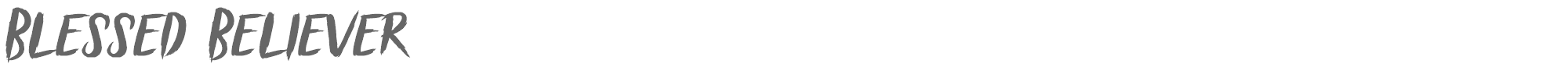 Sample characters Blessed Believer Font